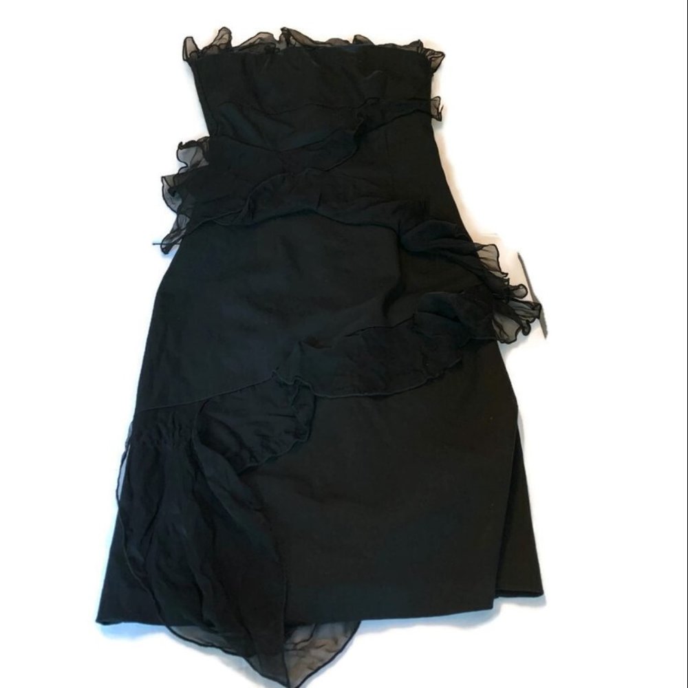 Anthropologie Ruth Black Strapless Dress size 0